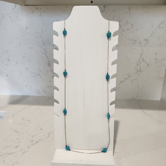 Carolyn Pollack Relios Sterling Silver & Turquoise Necklace - Picture 1 of 5